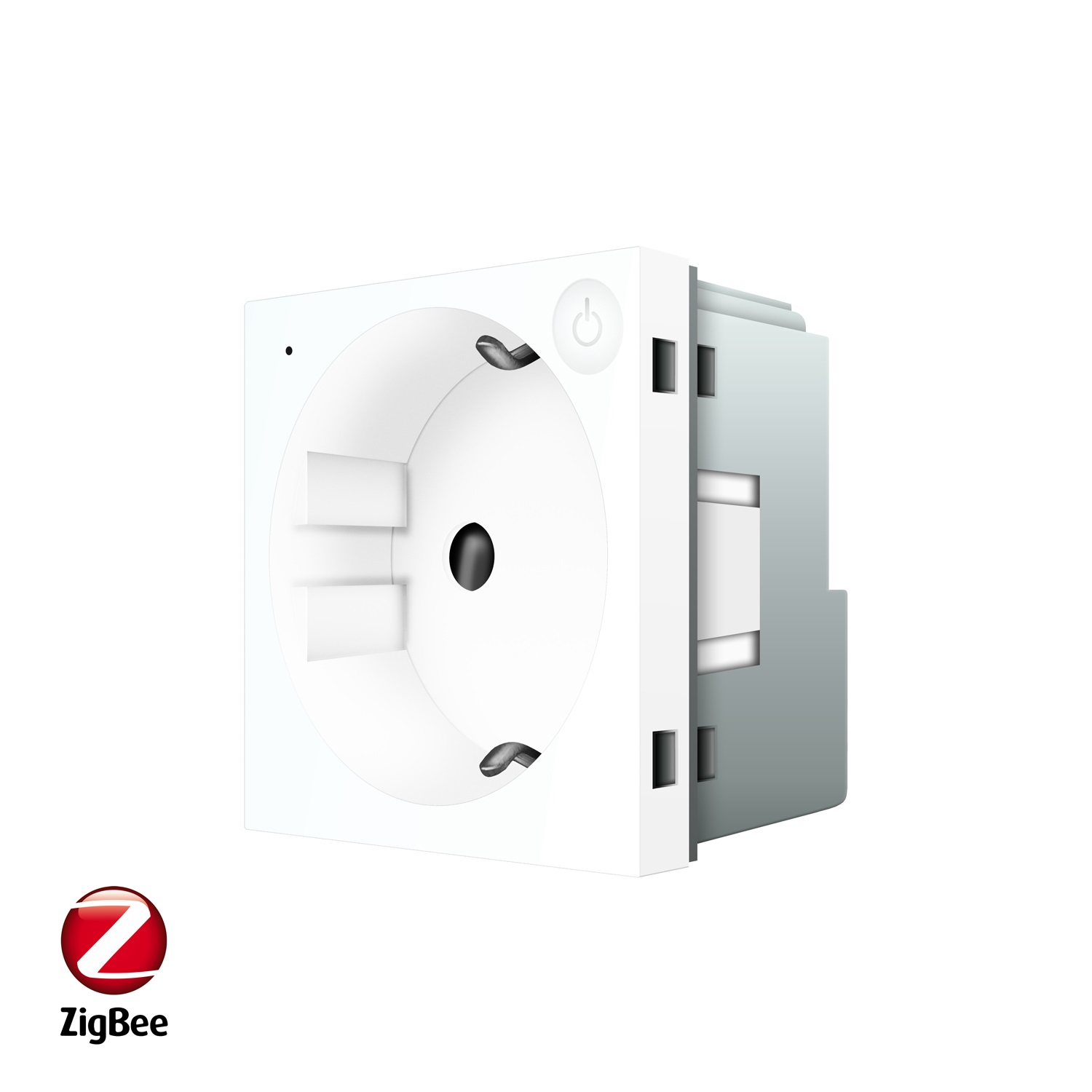 Розумна розетка LIVOLO ZigBee, з заземленням, біла, 16А 230В, керування через Alexa / Google Home / Home Assistant, модуль (VL-FCTC16AZ-2WP)