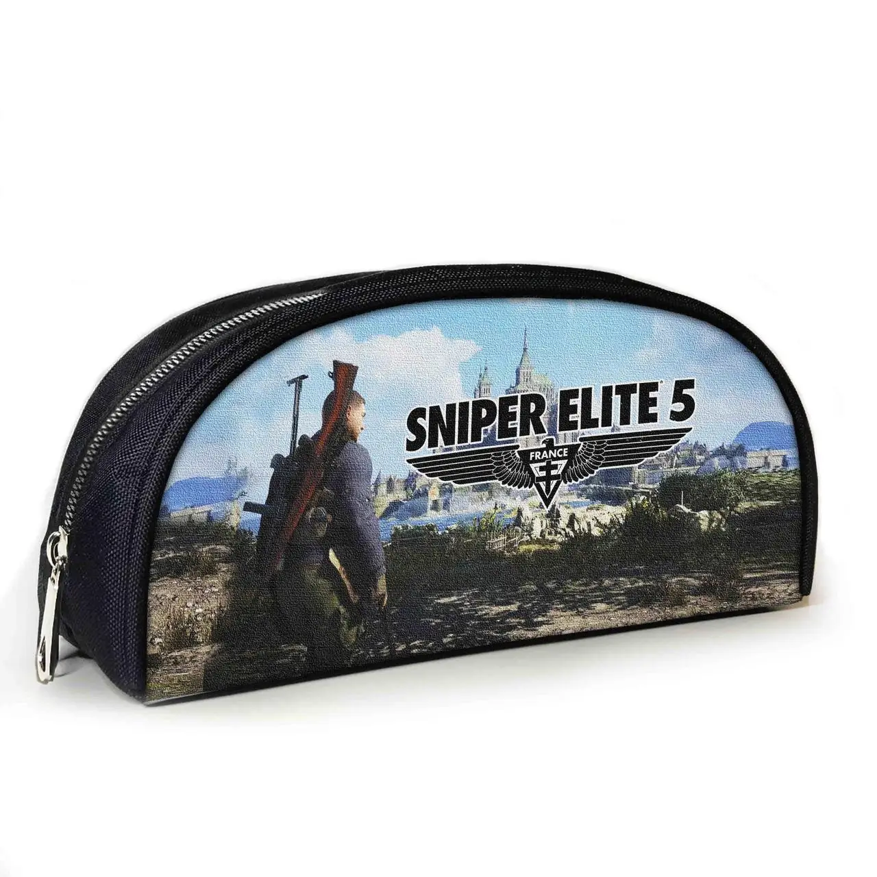 Пенал шкільний з принтом Sniper Elite 23х10х8 см з принтом для хлопчика (3858)