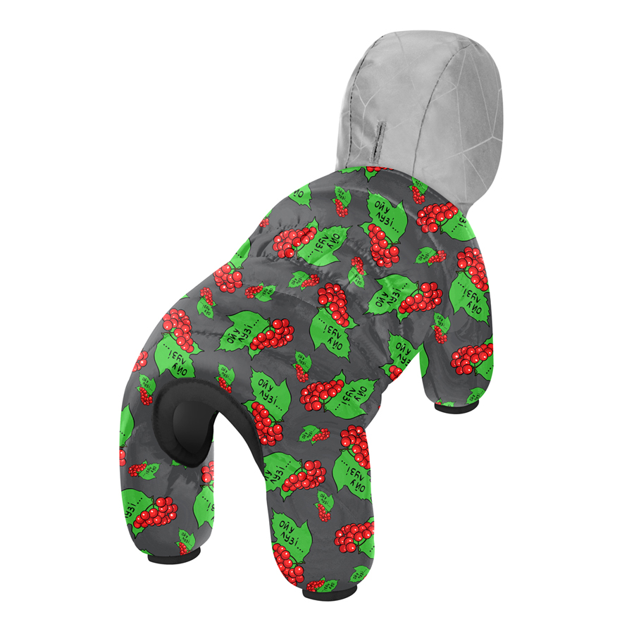 Комбінезон для собак WAUDOG Clothes малюнок "Калина", L55, В 77-79 см, С 47-50 см