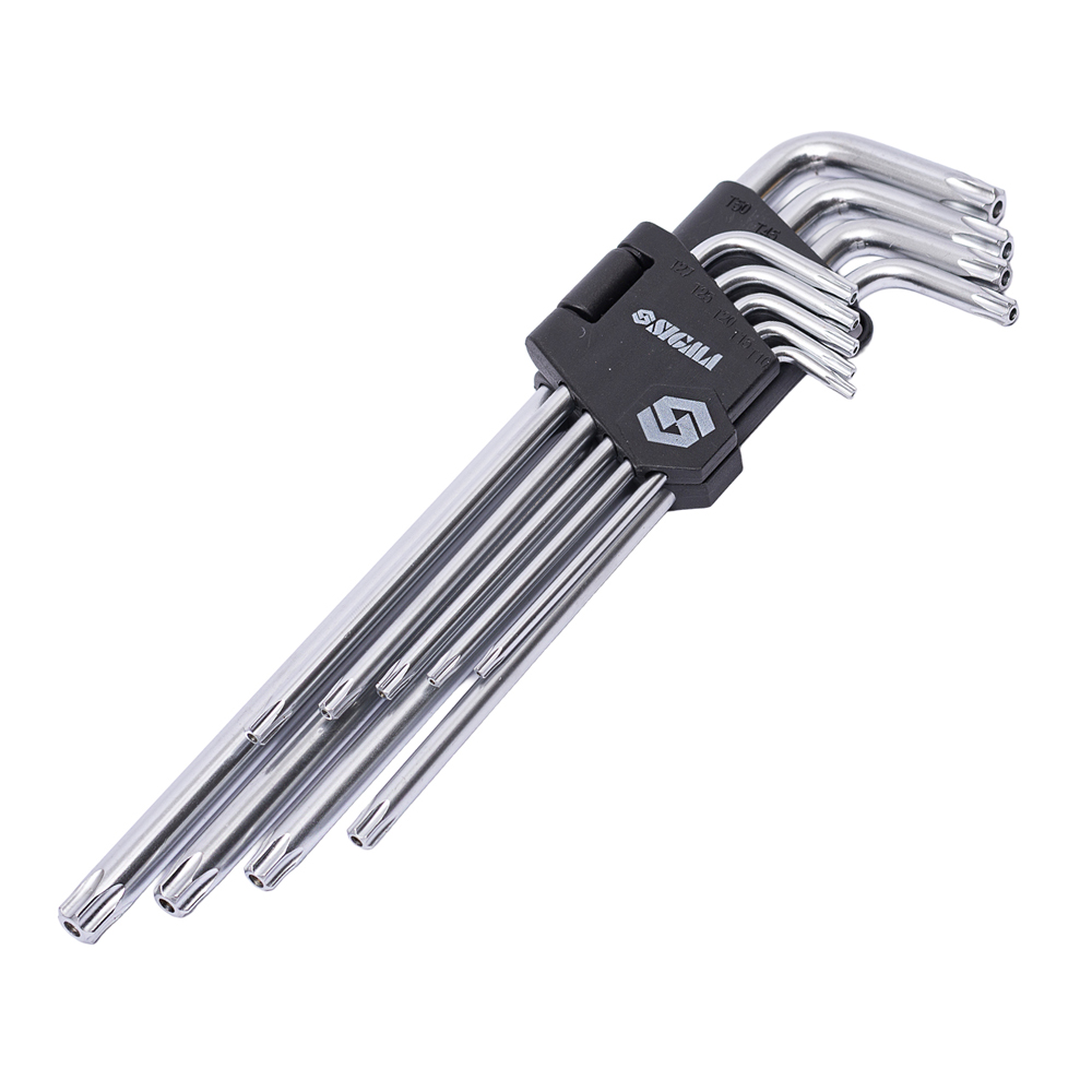Ключи TORX 9шт T10-T50мм CrV (длинные с отверстием) SIGMA (4022231)