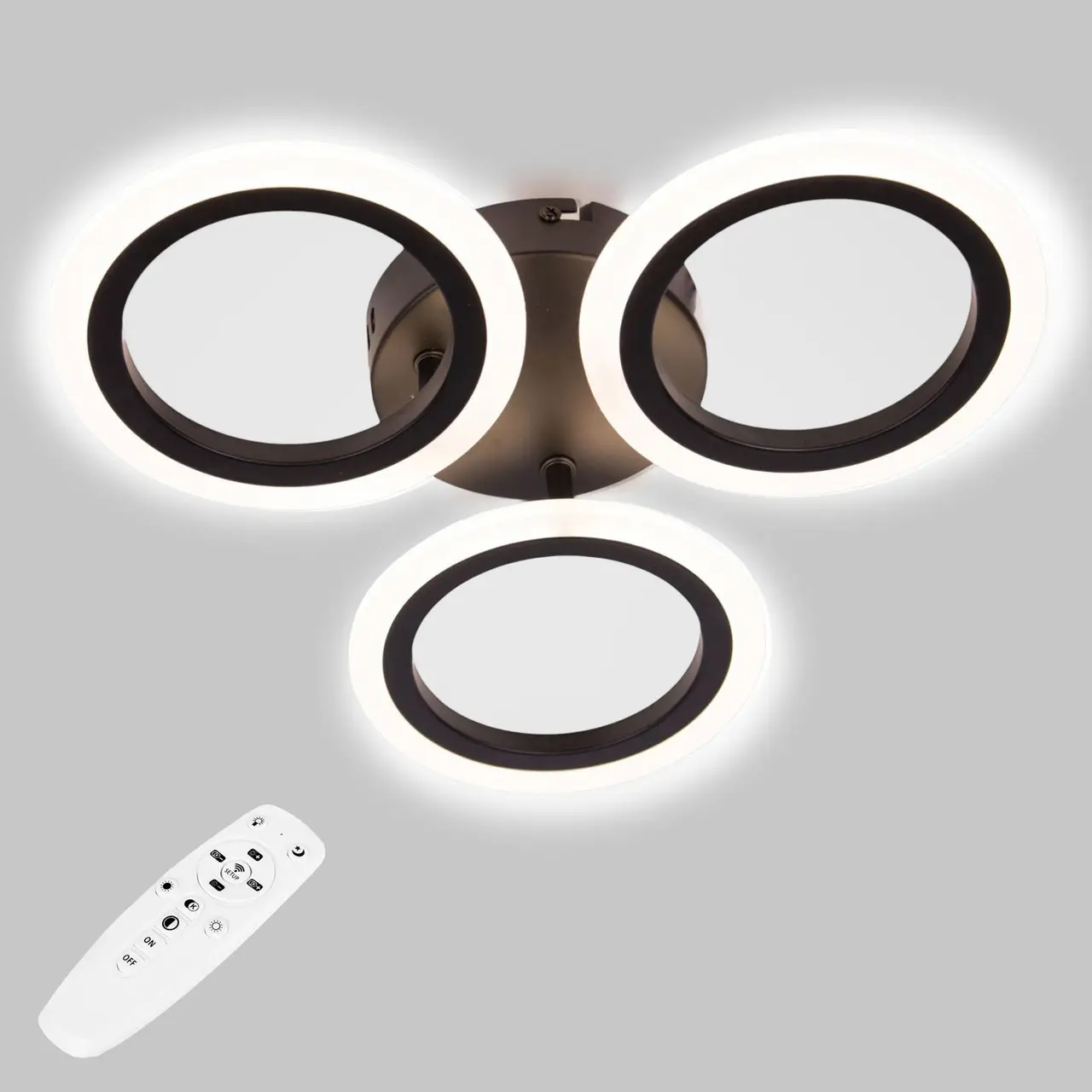 Стельова LED люстра, світлодіодний світильник Sunlight чорний 6326/3