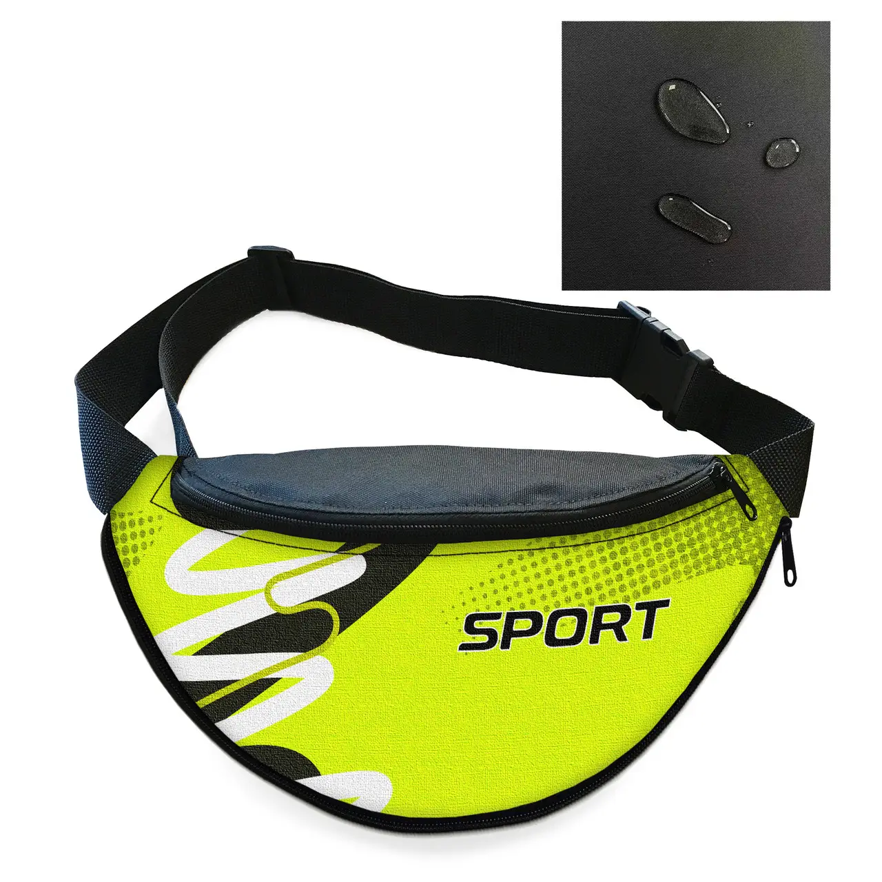 Сумка-бананка чоловіча/жіноча Sport 32×16 см з розширювачем поясна сумка або сумка через плече (02893)