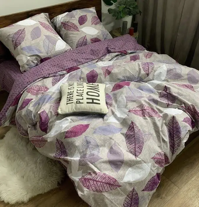 Комплект постільної білизни Ecotton двоспальний Сімейний 150х215 см фіолетовий (23422)