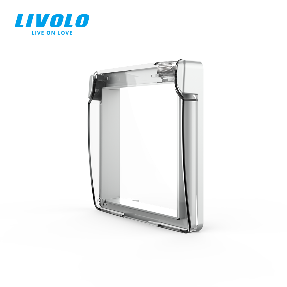 Кришка для розетки LIVOLO IP44 – захист від вологи та бризок, сіра (VL-XW001-2I)