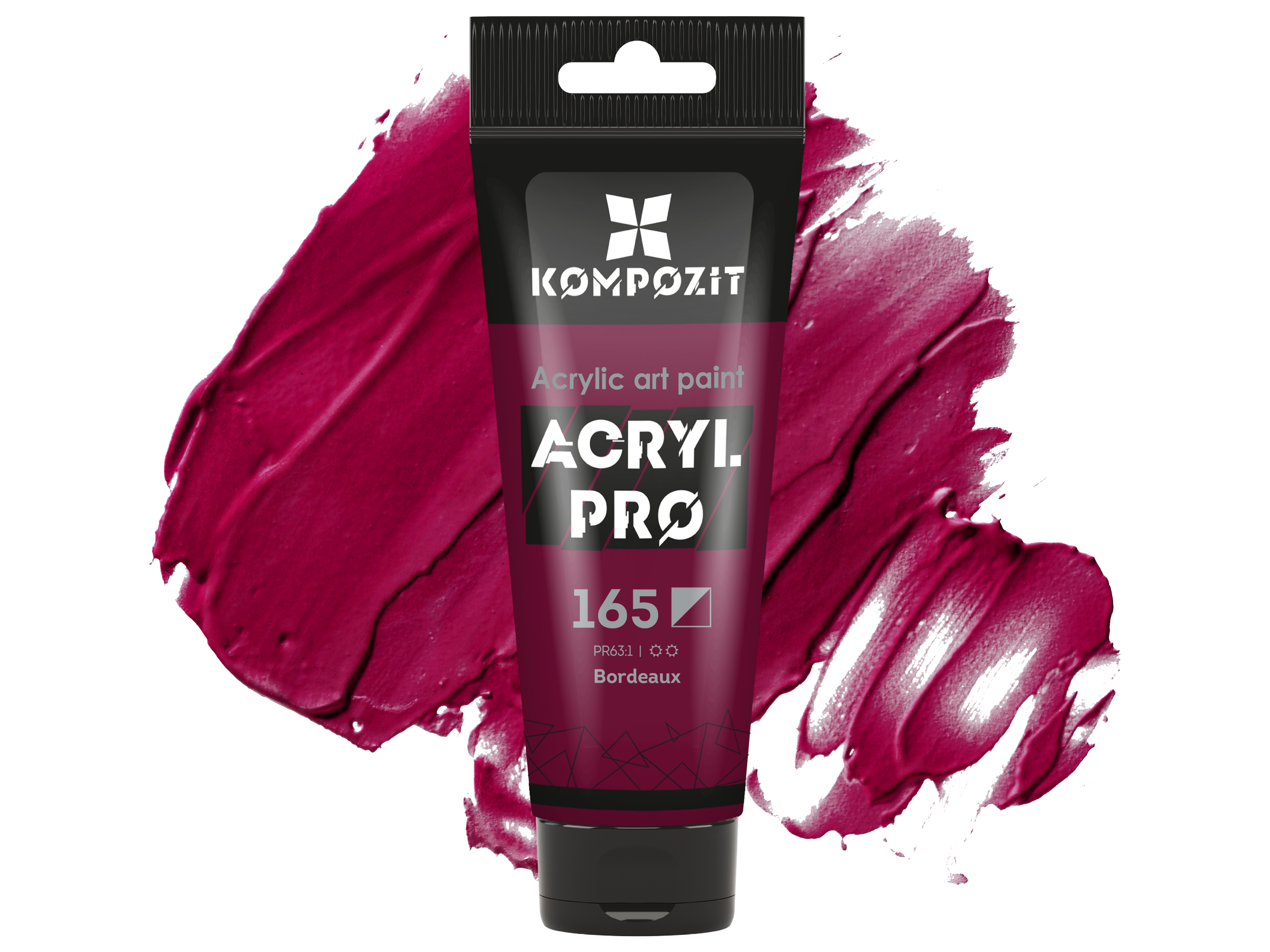 Фарба художня Acryl PRO ART Kompozit 75 мл, 165 бордо