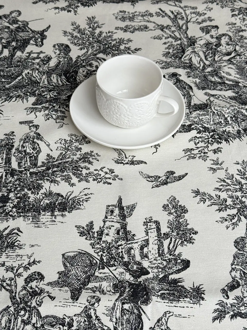 Скатертина столова Ecotton DUCK 170х220 см водовідштовхувальна Italiano сірий (30497 Grey)