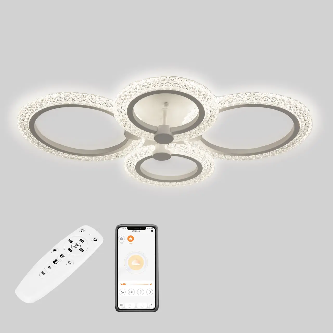 Стельова LED люстра, світлодіодний світильник Sunlight 5805/2+2