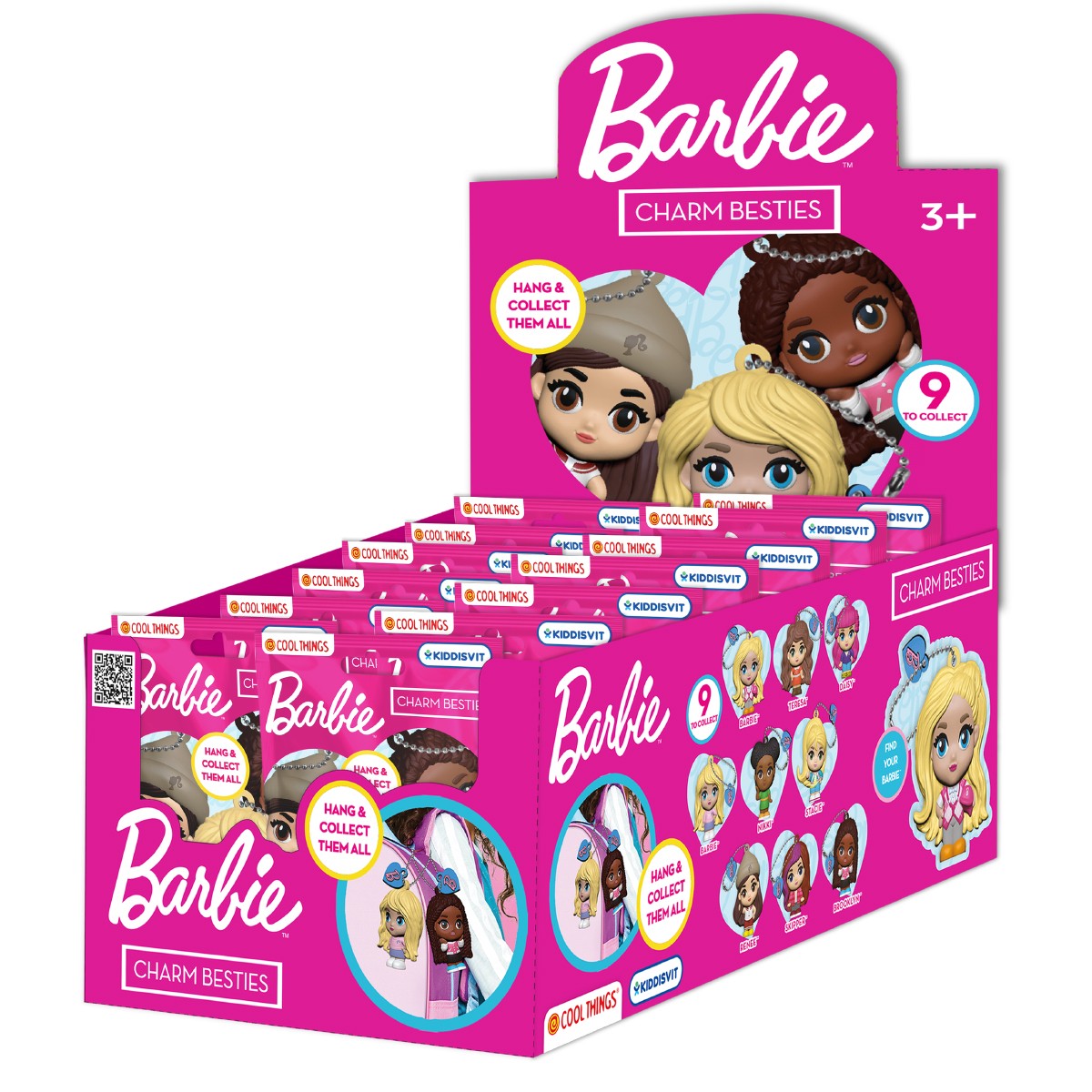 Дисплей фігурок-сюрпризів на ланцюжку COOL THINGS серії "Barbie" - НАЙКРАЩІ ПОДРУЖКИ (24 шт.)