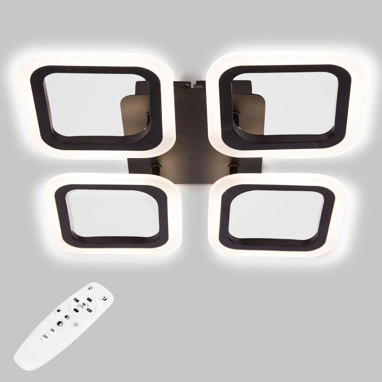 Стельова LED люстра, світлодіодний світильник Sunlight чорний 6325/4S