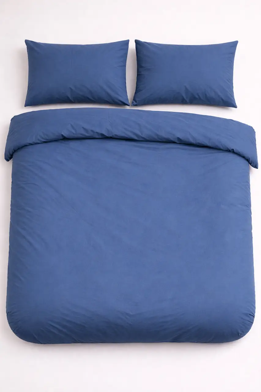 Підковдра на блискавці Ecotton Євро 210х215 см фланель з бавовни Blue синій