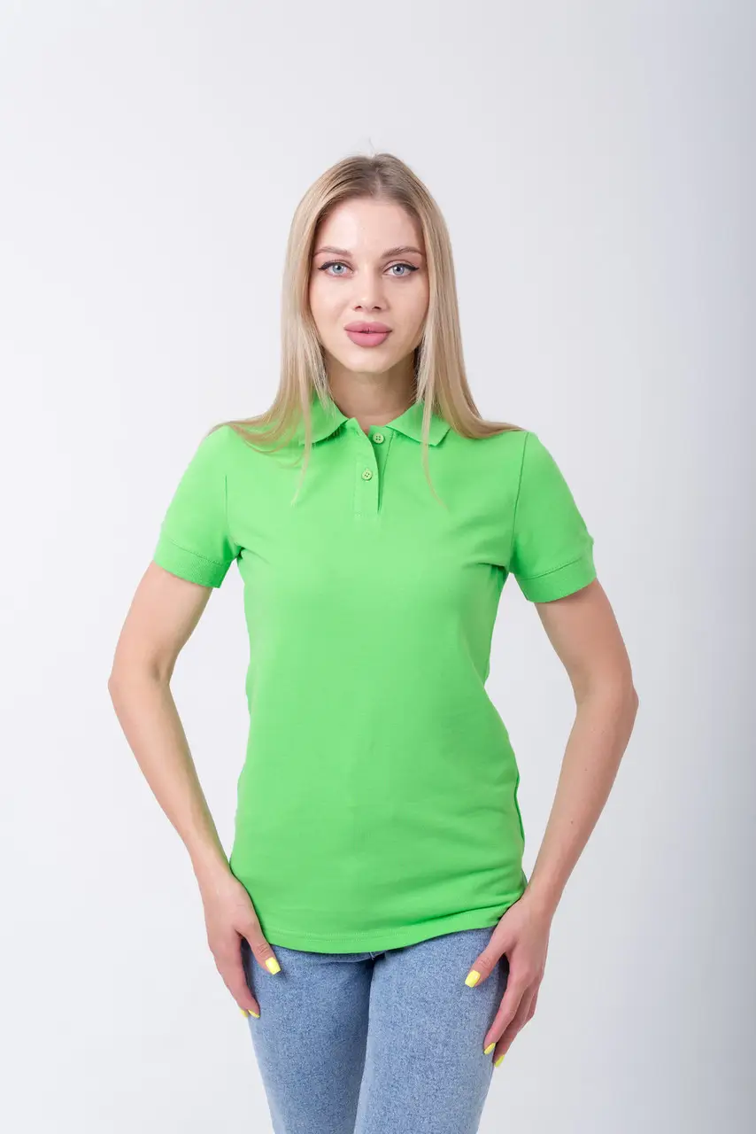 Салатова футболка поло жіноча CLASSIC XS(42)