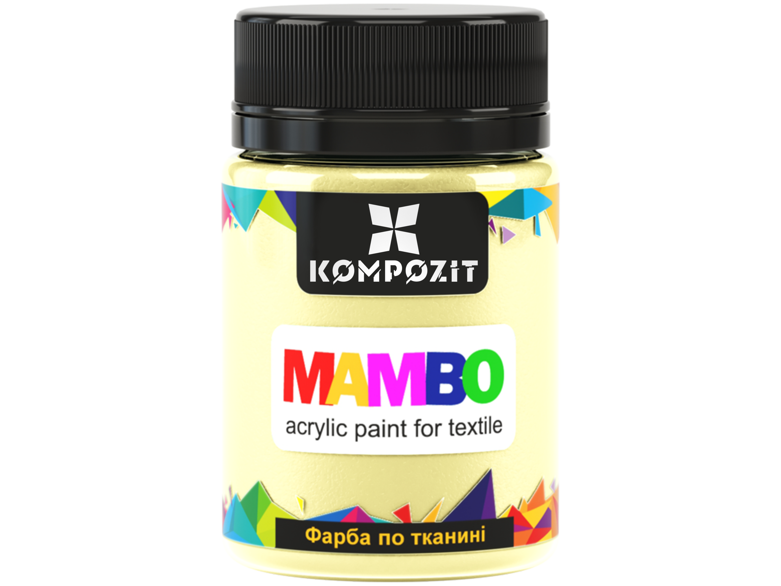 Фарба по тканині MAMBO ART Kompozit, 50 мл, 2 слонова кістка