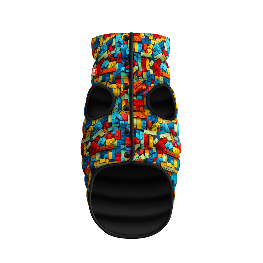 Курточка для собак WAUDOG Clothes малюнок "Блоки", M45, В 61-65 см, С 38-42 см