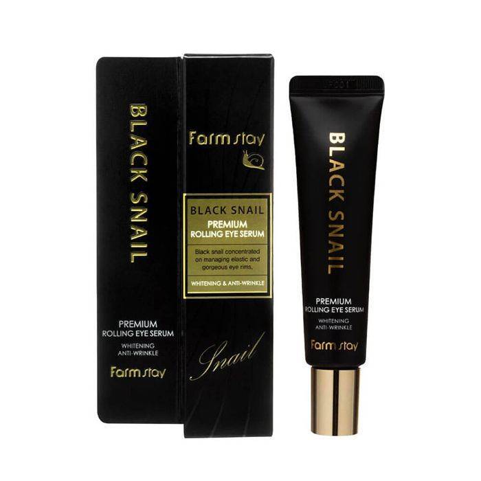Сыворотка для век Farm Stay Black Snail Premium Rolling Eye Serum с экстрактом улитки 25мл