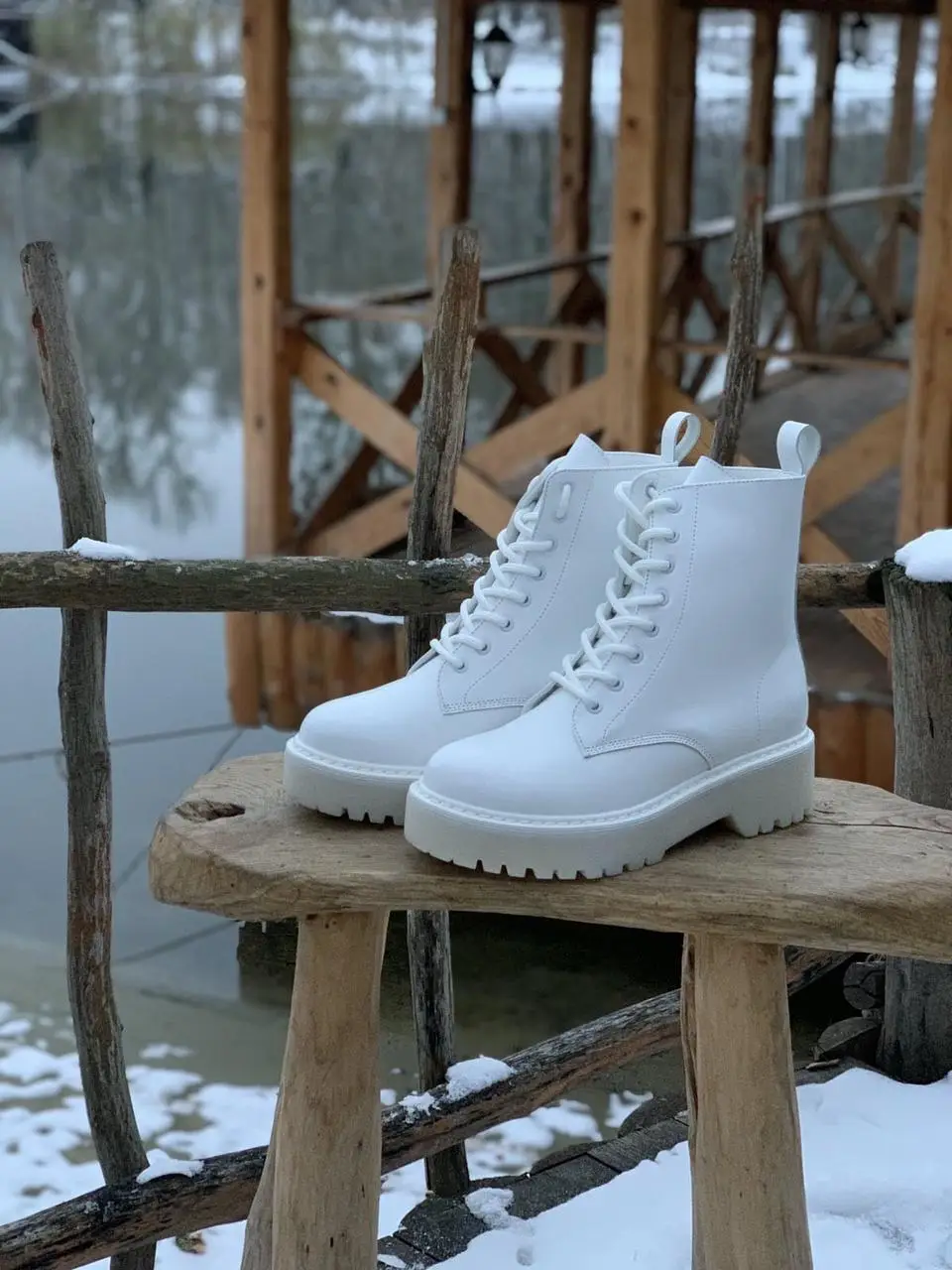 Черевики жіночі GREMMY 315 (лотос) білі (зима, шкіра натуральна) (4218) 36