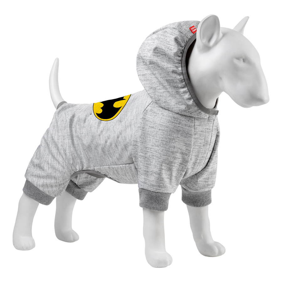 Комбінезон для собак WAUDOG Clothes малюнок "Бетмен лого", софтшелл, M35, B 54-60 см, С 34-40 см