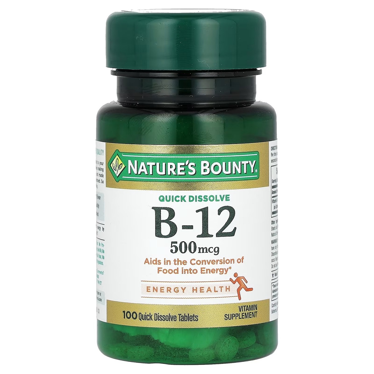 Вітамін B12, 500 мкг, Vitamin B12, Nature's Bounty, 100 таблеток