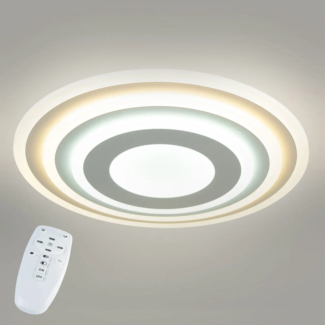 Стельова LED люстра, світлодіодний світильник Sunlight білий 19716/500