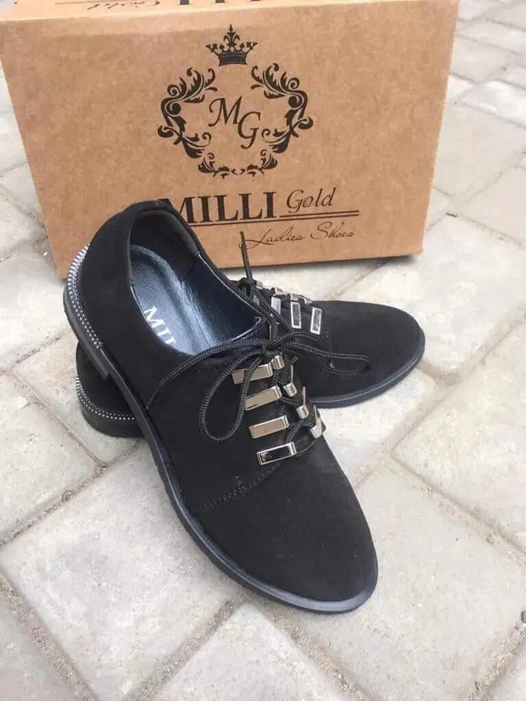Туфлі жіночі MILLI GOLD 385-1605 чорні (весна-осінь, замша натуральна) (2690) 37р.38р.39р. 38