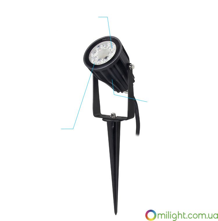 Світлодіодний прожектор 6W, RGB+CCT, WI-FI, (AC)