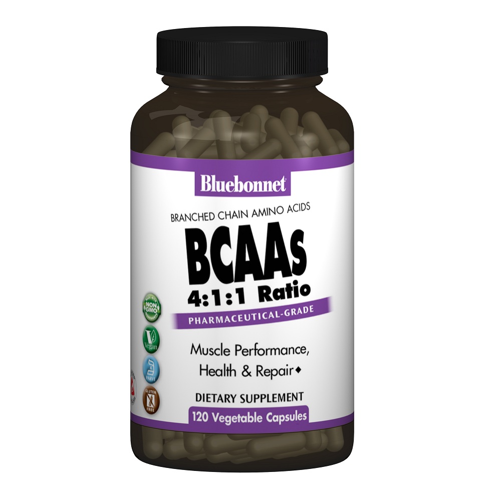 BCAAs (Розгалужені Ланцюги Амінокислот), Bluebonnet Nutrition, 120 гелевих капсул