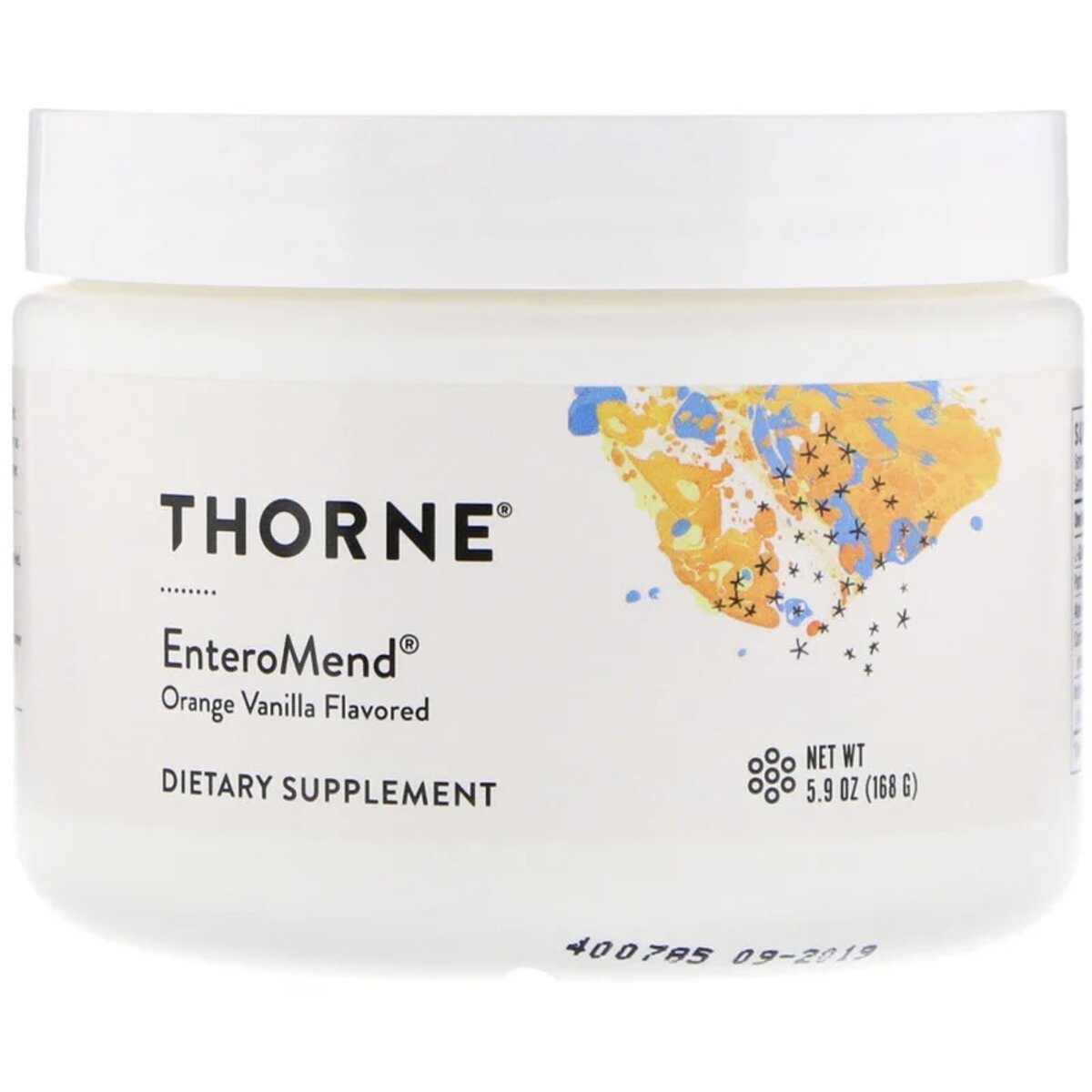 Ентеросорбент, зі смаком апельсина і ванілі, EnteroMend, Thorne, 168 гр (5,9 унції)