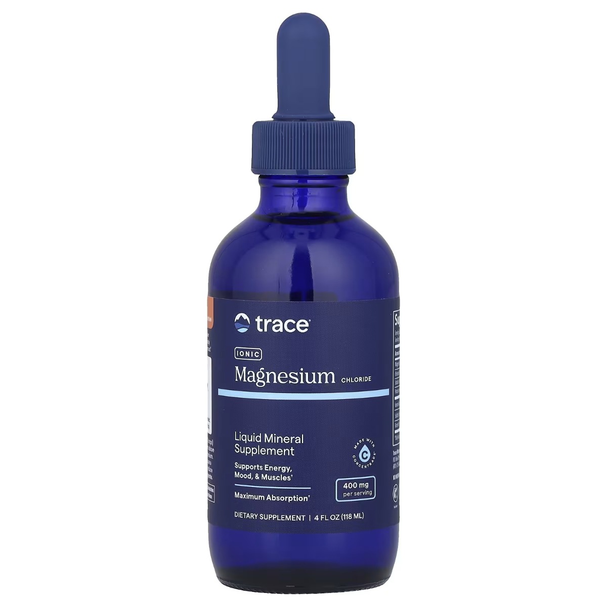 Магній іонізований у краплях, 400 мг, Ionic Magnesium, Trace, 118 мл