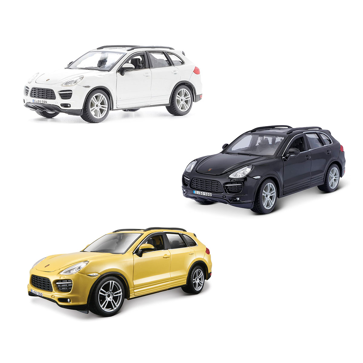 Автомодель - PORSCHE CAYENNE TURBO (асорті білий, жовтий, 1:24)