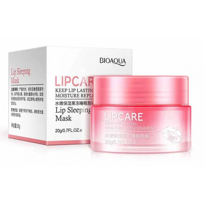 Ночная маска для губ BIOAQUA Lip Sleeping Mask с экстрактом клубники 20 г