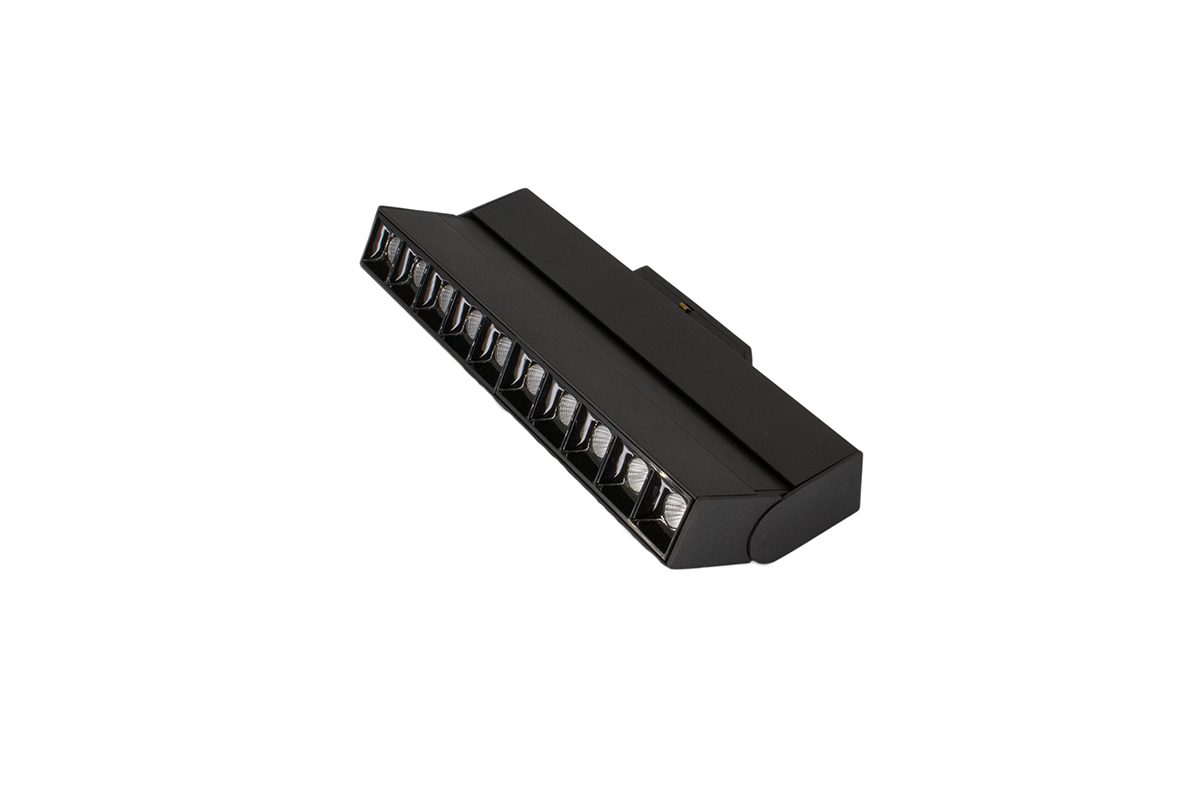 Магнітний світильник лінійний поворотний grille light чорний 4000К L220mm 12Вт 1440Lm 48V