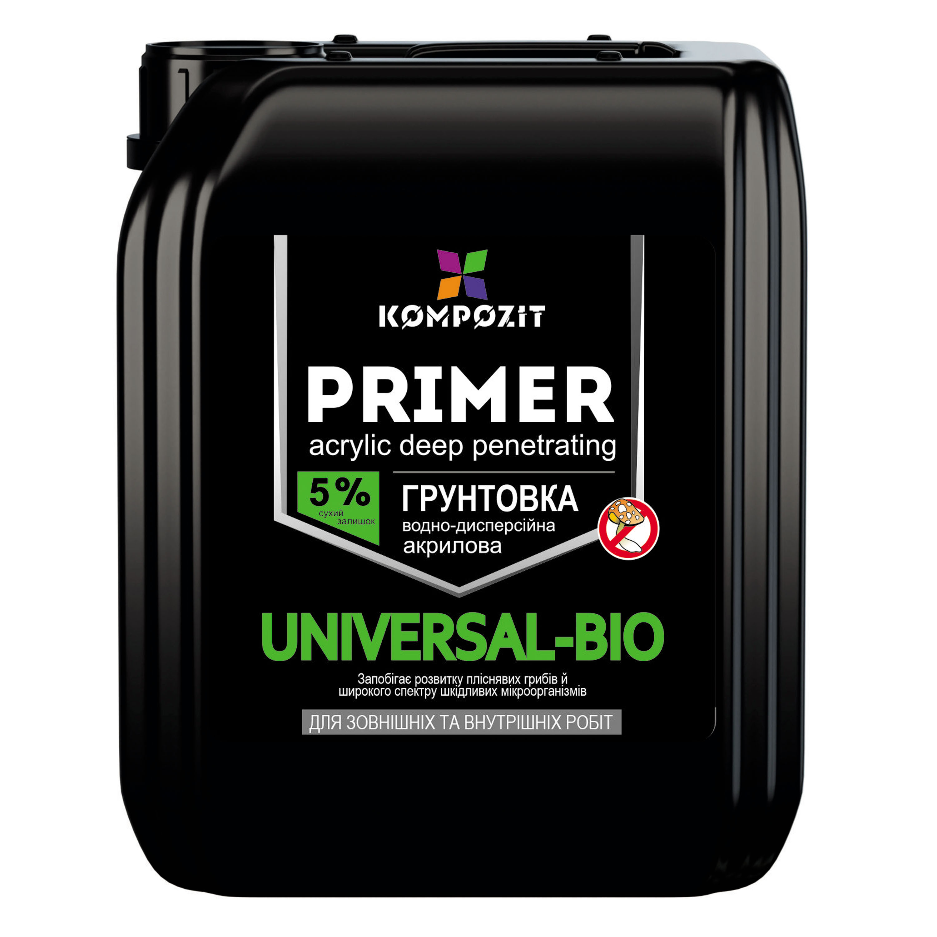 Ґрунтовка акрилова Universal-BIO, 5 л, Прозорий