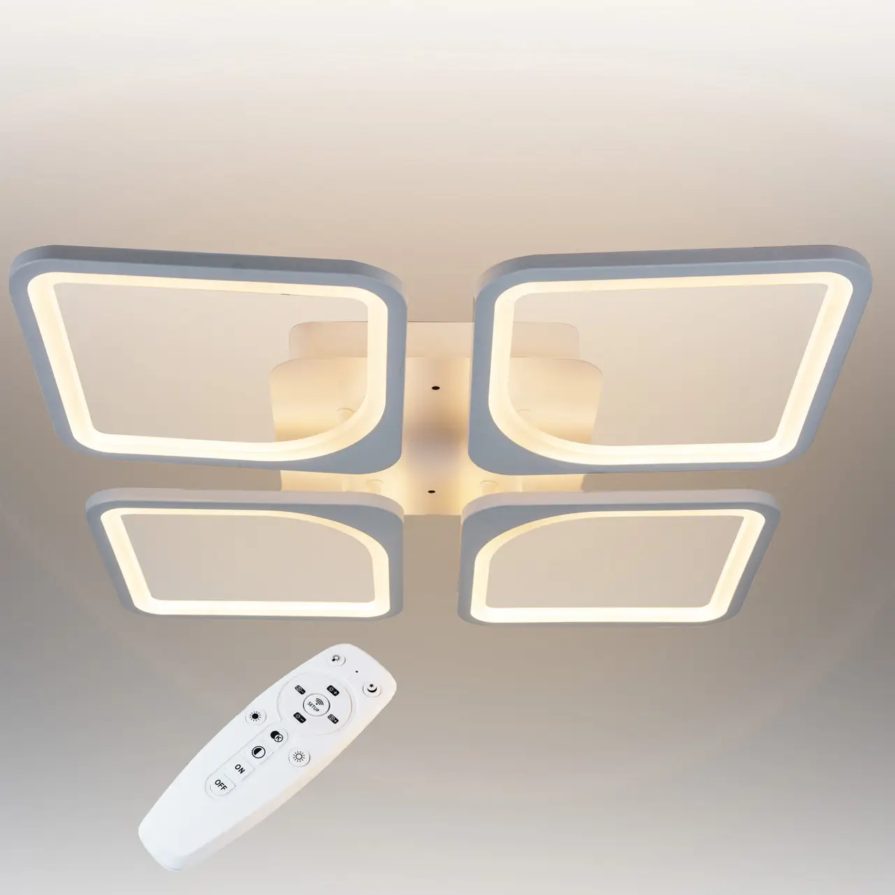 Стельова LED люстра, світлодіодний світильник Sunlight білий 5631/4