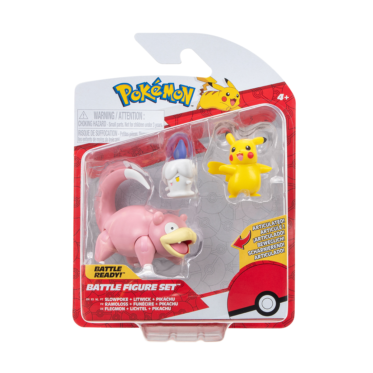 Набір ігрових фігурок POKEMON W18 - ПІКАЧУ, ЛІТВІК, СЛОУПОК