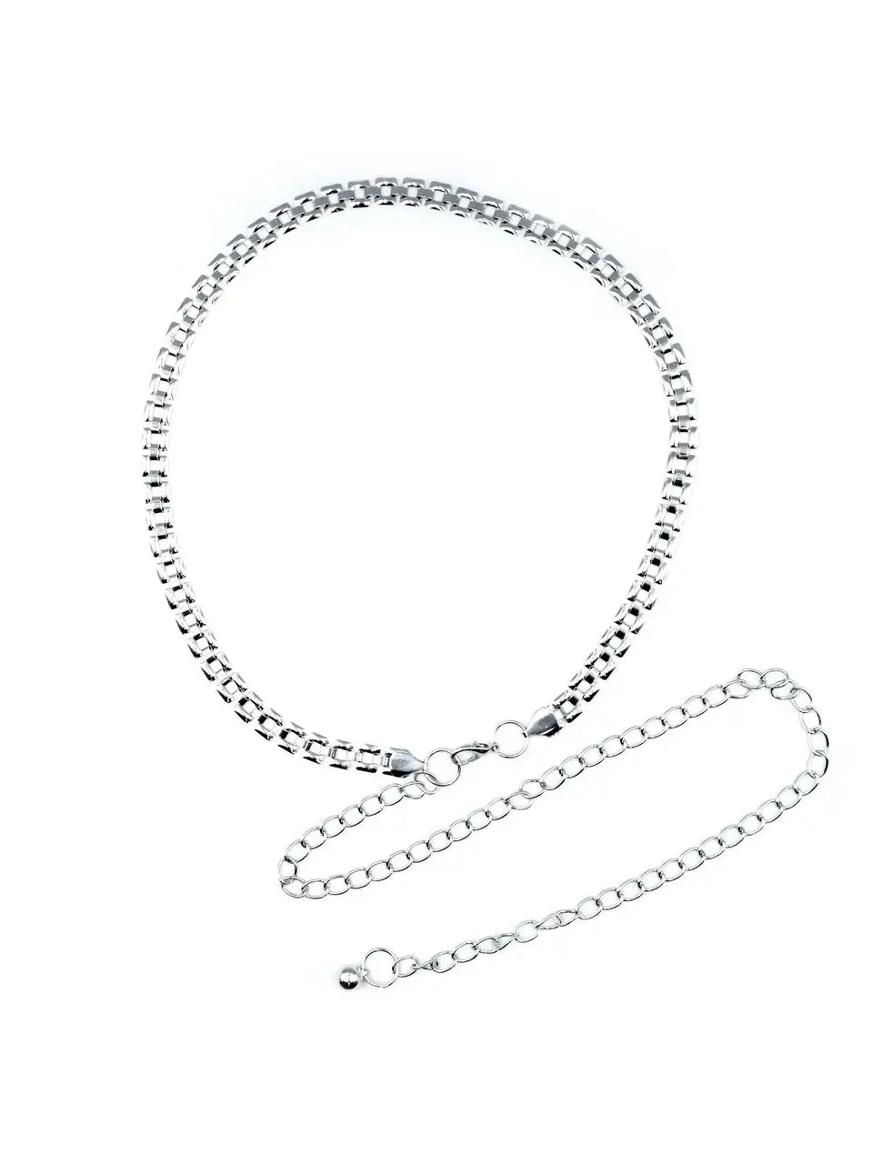 Пояс-ланцюг на талію 110 см Сріблястий lncg-kit-008