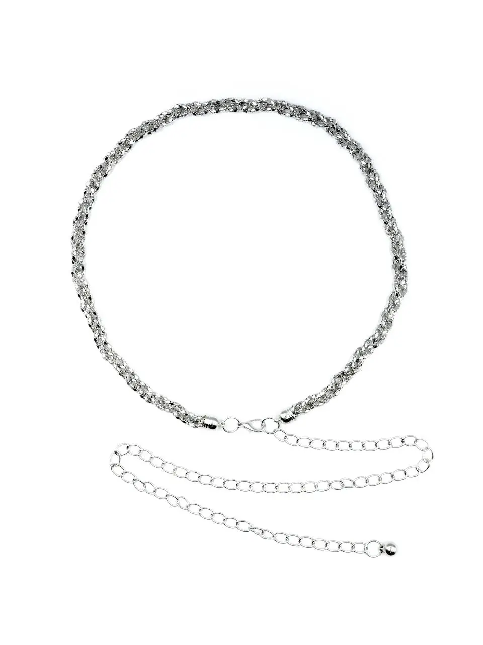 Пояс-ланцюг на талію 110 см Сріблястий lncg-kit-006