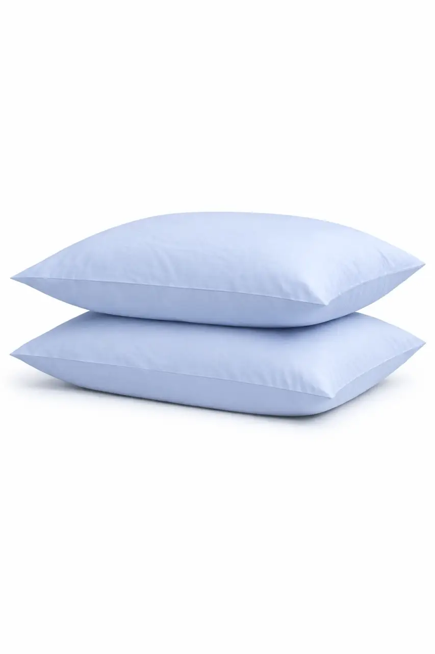 Комплект наволочок Ecotton 70х70 см із сатину 2 шт (арт. 14-4206 Pearl Blue) світло-блакитний