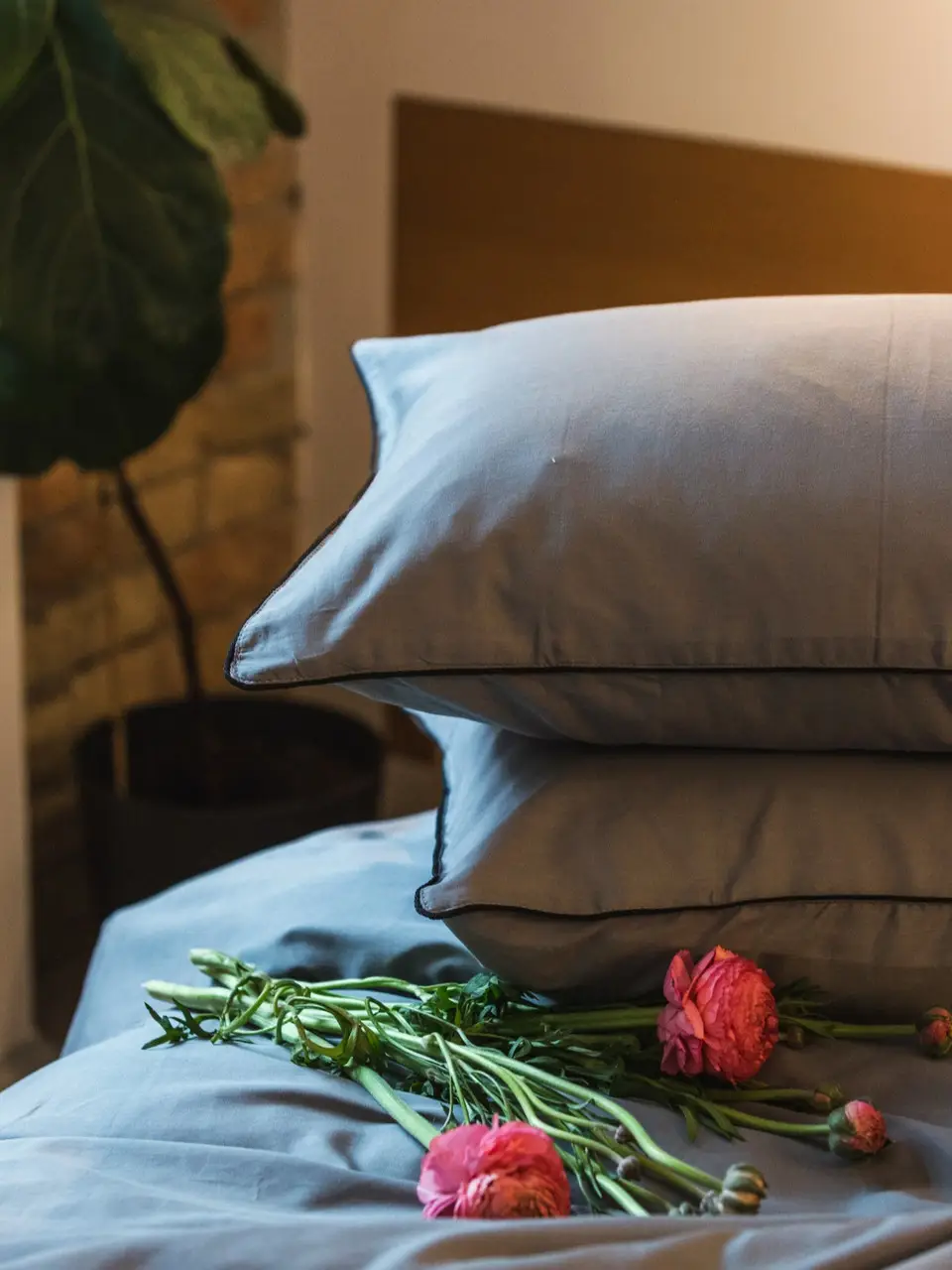 Комплект постільної білизни Ecotton Полуторний з кантом Natural Grey в чохлі для зберігання сірого кольору