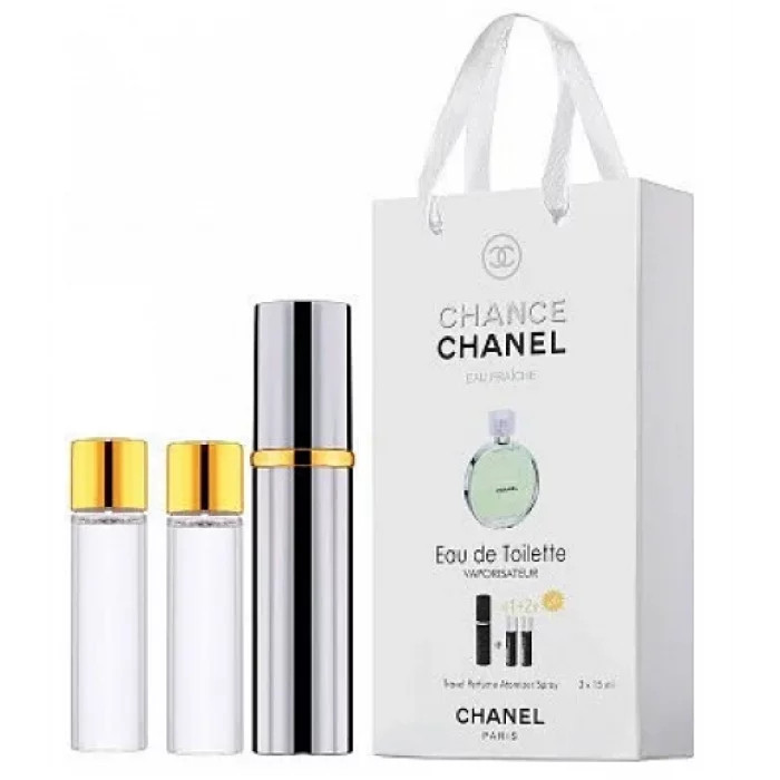 Chanl Chance Eau Fraiche edt 3x15ml - Trio Bag