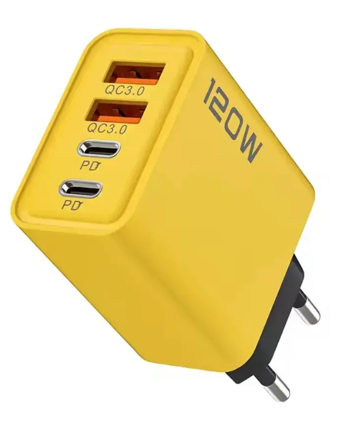 Зарядний пристрій 120W (2×USB + 2×Type-C, PD)