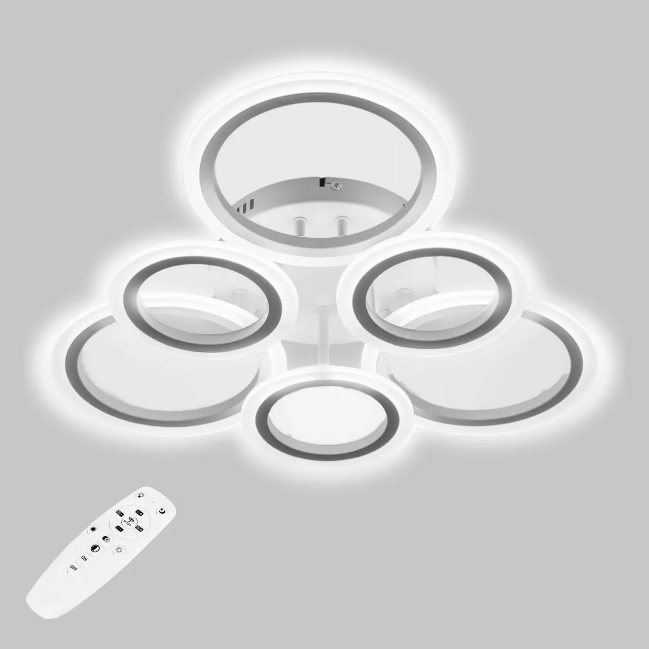 Стельова LED люстра, світлодіодний світильник Sunlight білий 6326/3+3