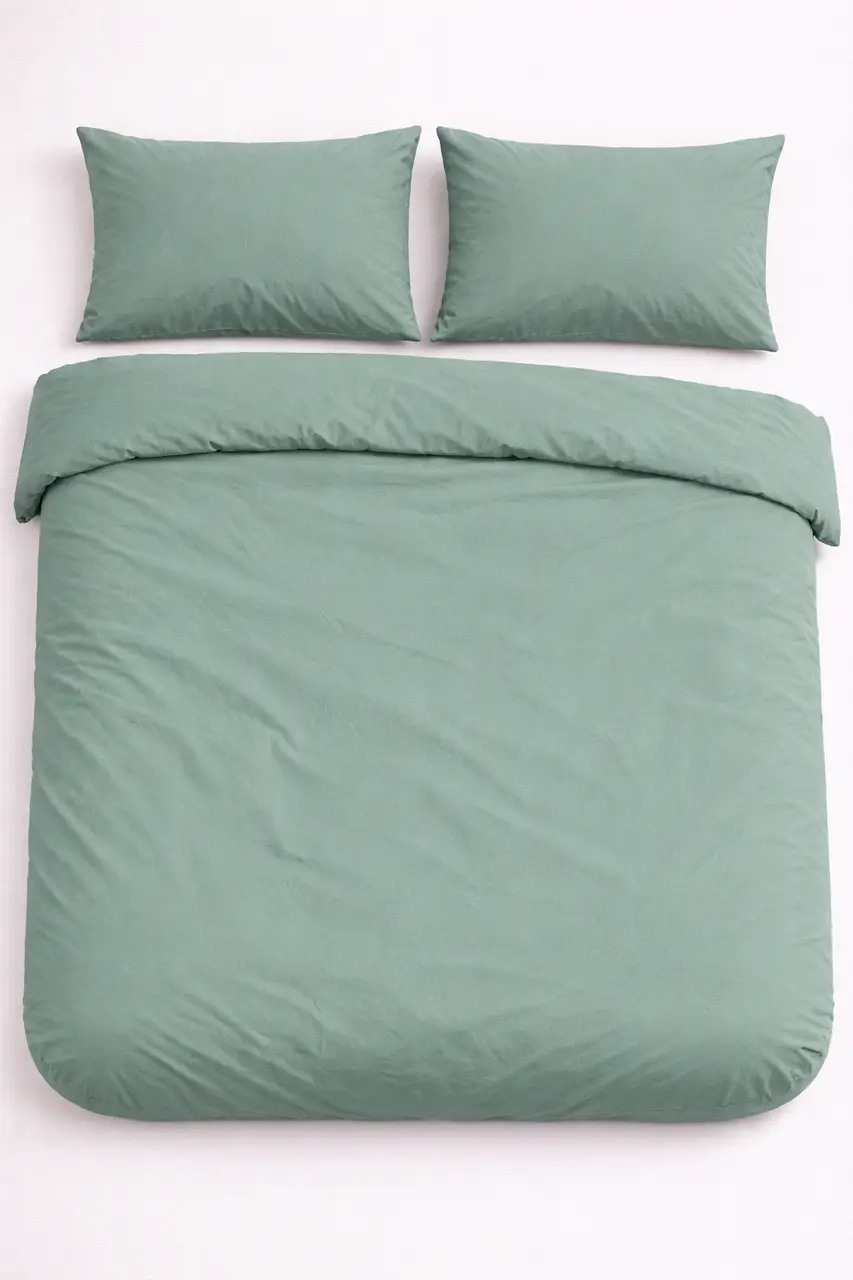 Підковдра на блискавці Ecotton двоспальна 175х215 см фланель з бавовни Mint м'ятний