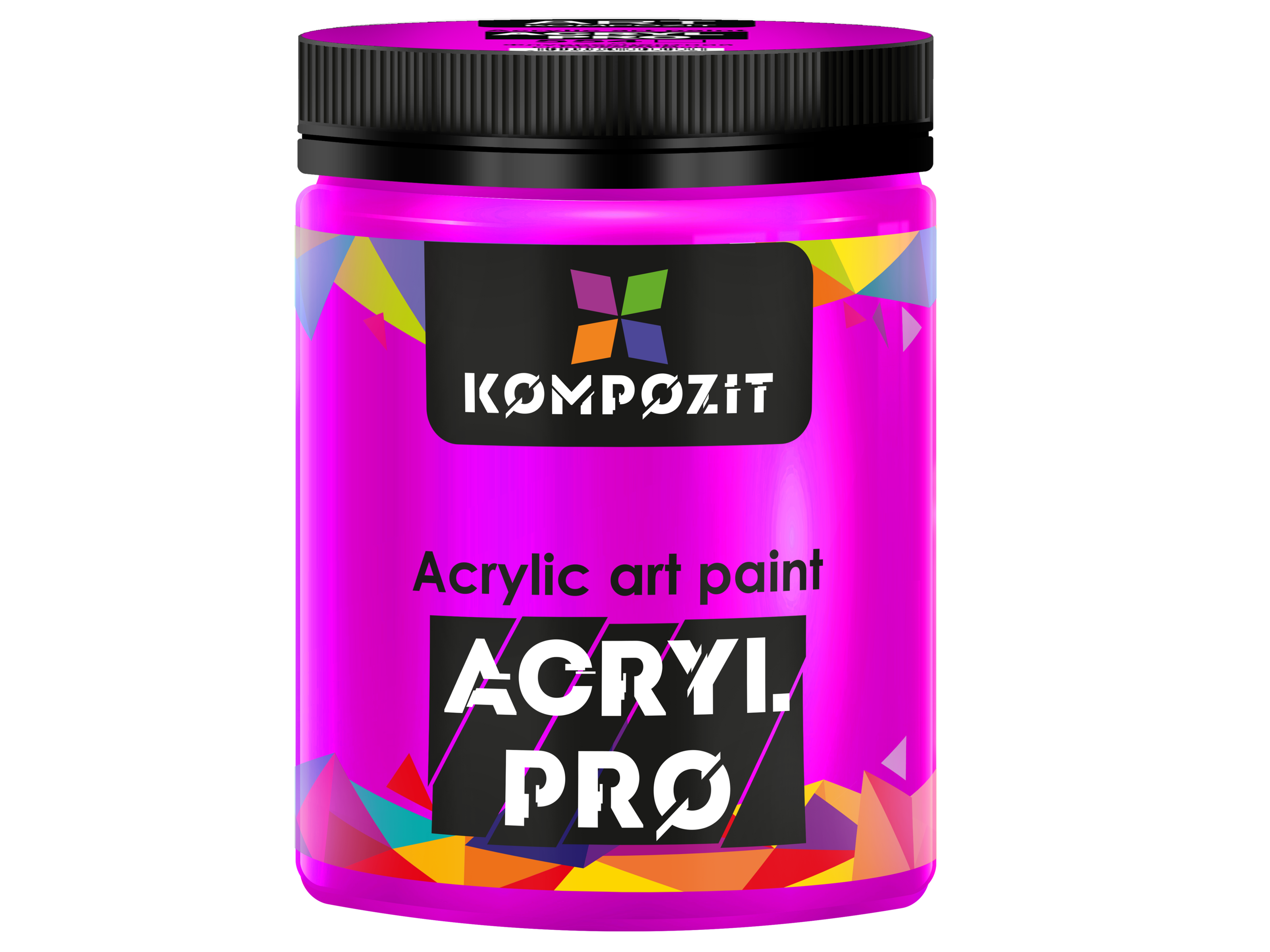 Фарба художня Серія "Флуоресцентна" Acryl PRO ART Kompozit 430 мл, 557 флуоресцентний фіолетовий