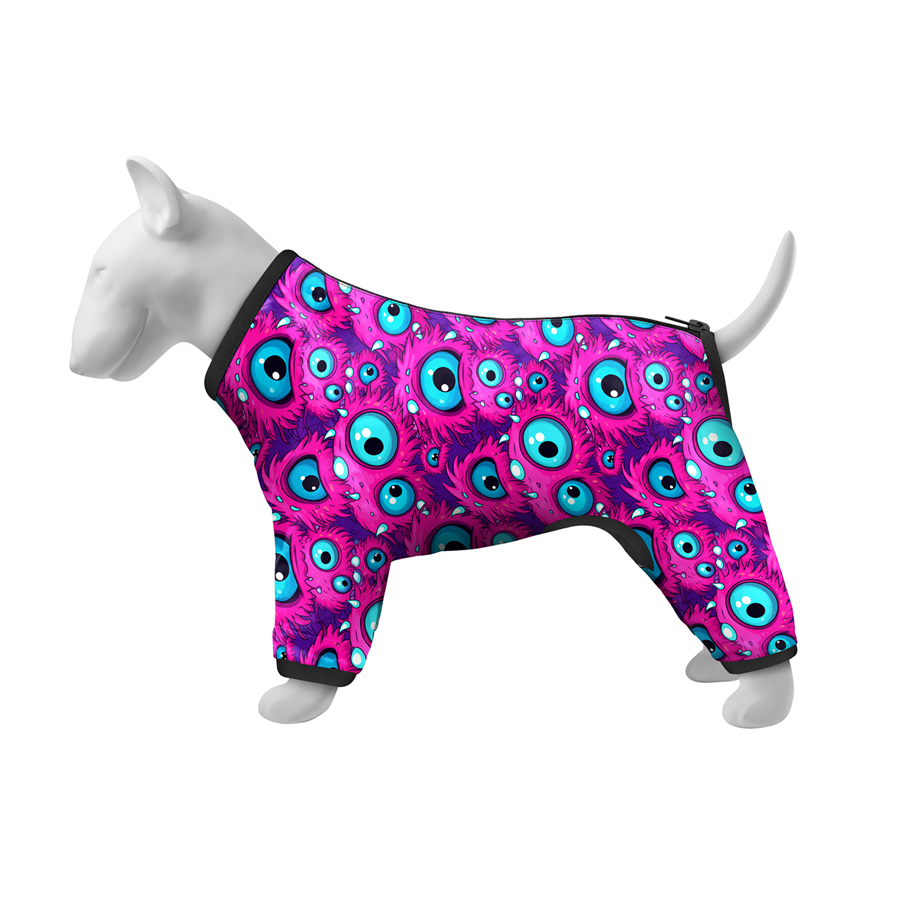 Вітровка для собак WAUDOG Clothes, малюнок "Око монстра", M45, В 55-60 см, С 37-40 см