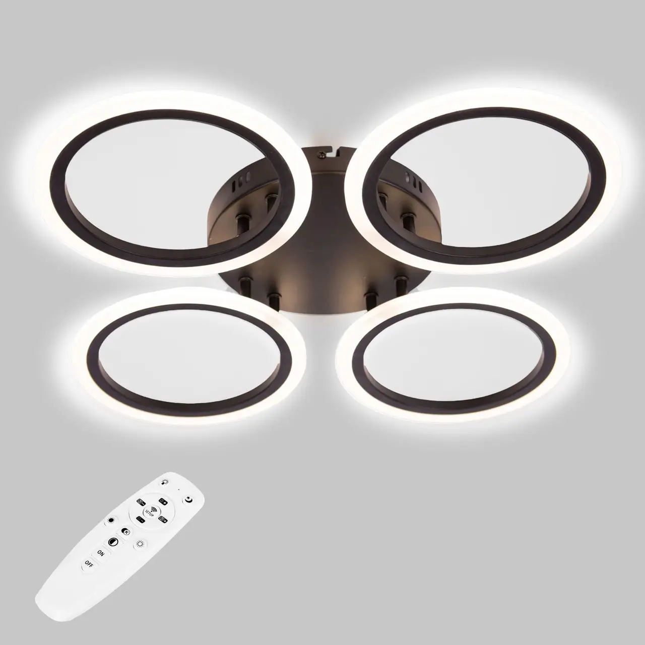 Стельова LED люстра, світлодіодний світильник Sunlight чорний 6326/4