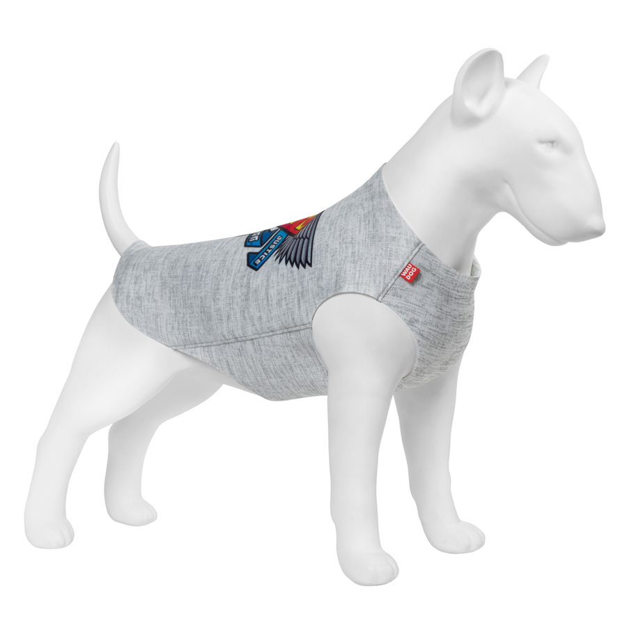 Майка для собак WAUDOG Clothes малюнок "Супермен, правда, справедливість", M40, B 62-68 см, С 35-40 см