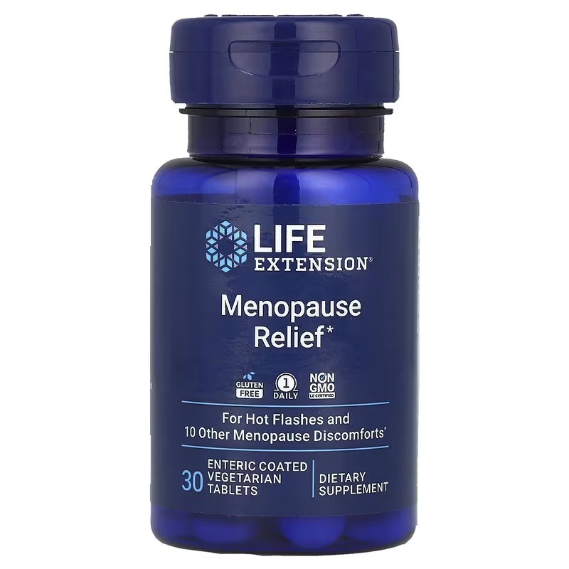 Полегшення симптомів менопаузи, 4 мг, Menopause Relief, Life Extension, 30 таблеток