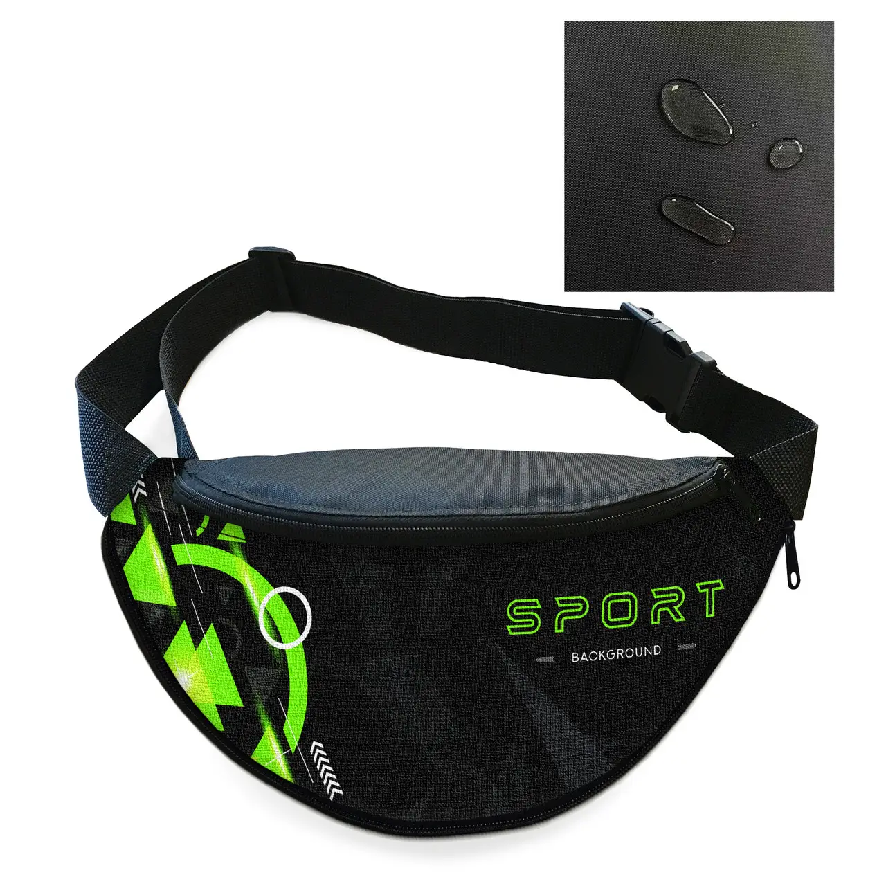 Сумка-бананка чоловіча/жіноча Sport 32×16 см з розширювачем поясна сумка або сумка через плече (02903)