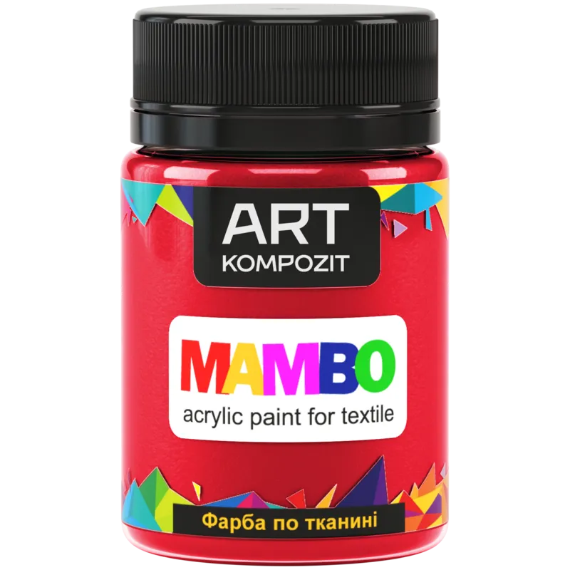 Фарба по тканині MAMBO ART Kompozit, 50 мл, 10 червоний