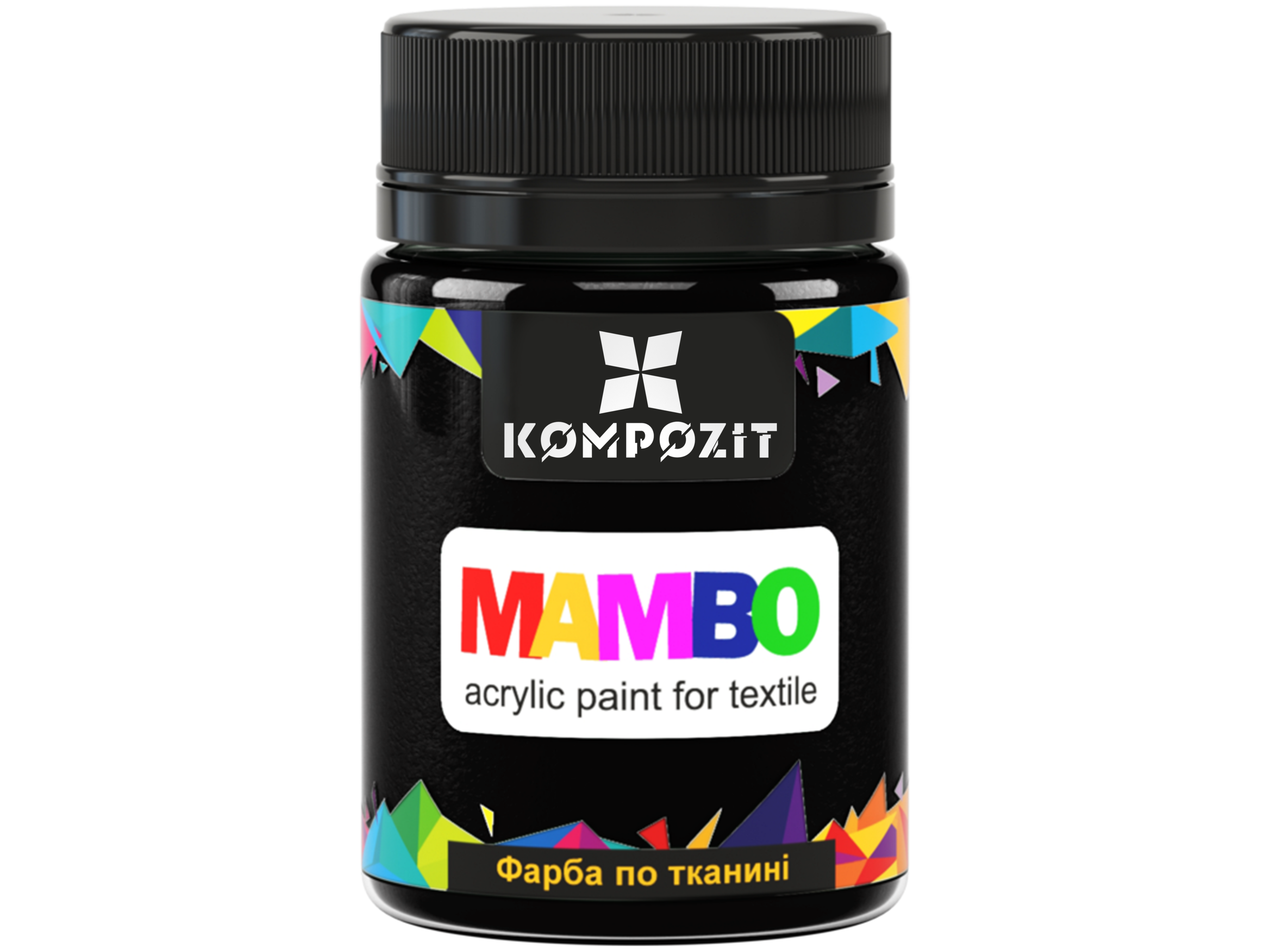 Фарба по тканині MAMBO ART Kompozit, 50 мл, 23 чорний