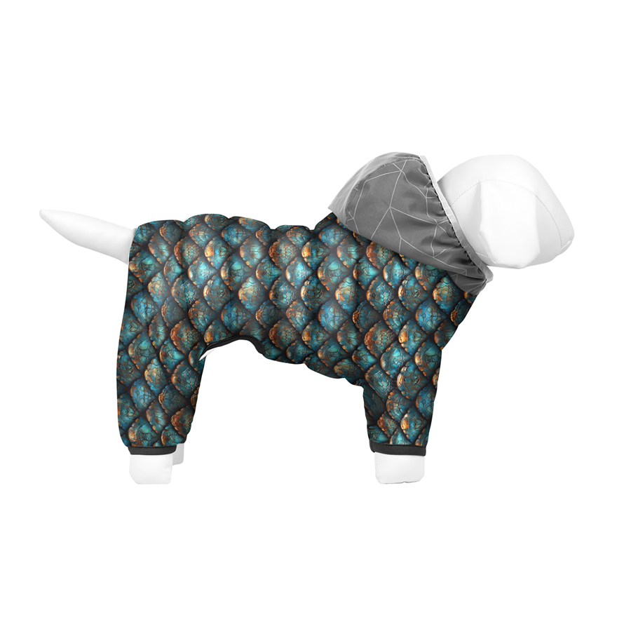Комбінезон для собак WAUDOG Clothes малюнок "Луска", S32, В 47-50 см, С 30-33 см